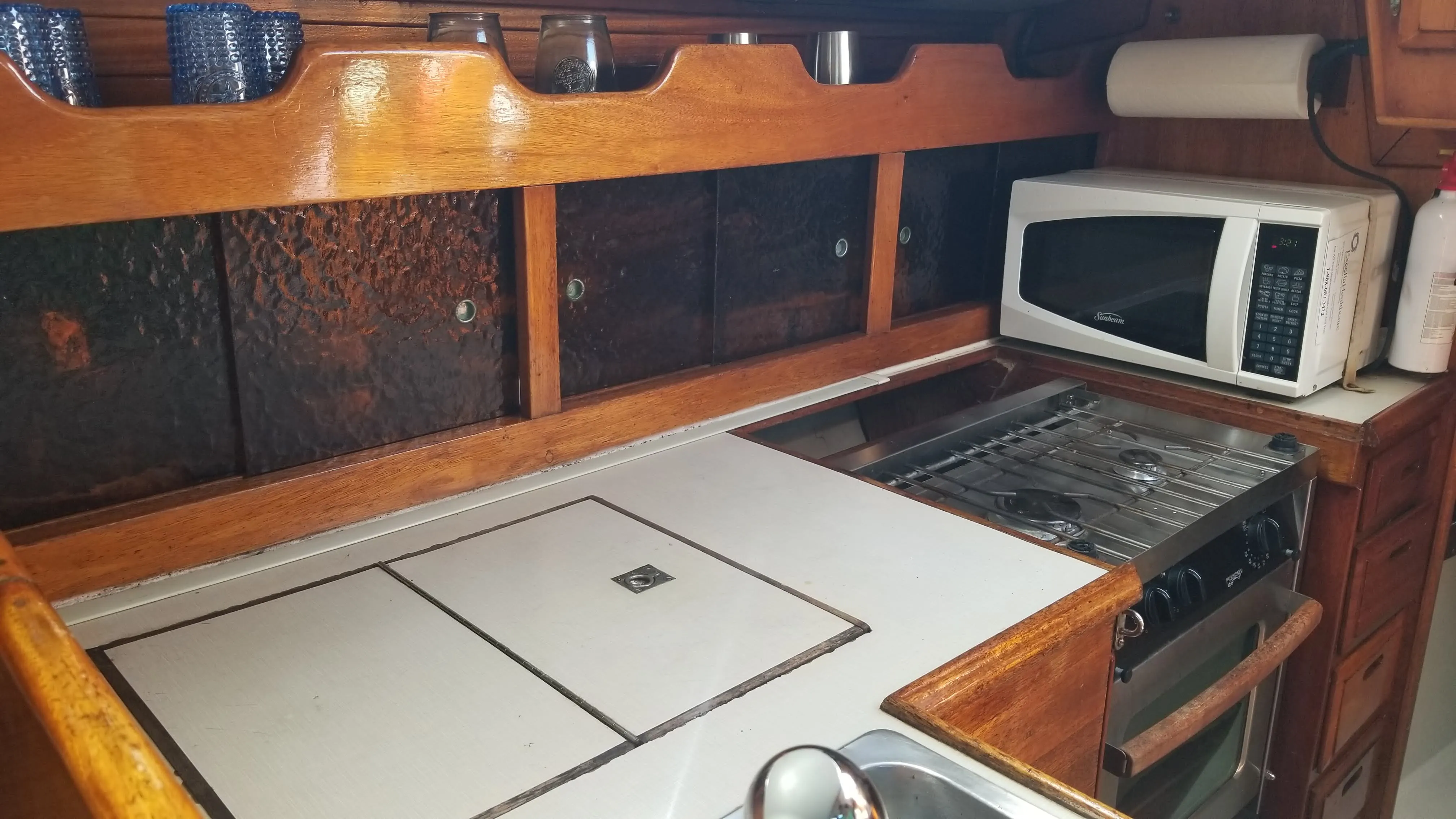 Galley sole and lower cabinet doors