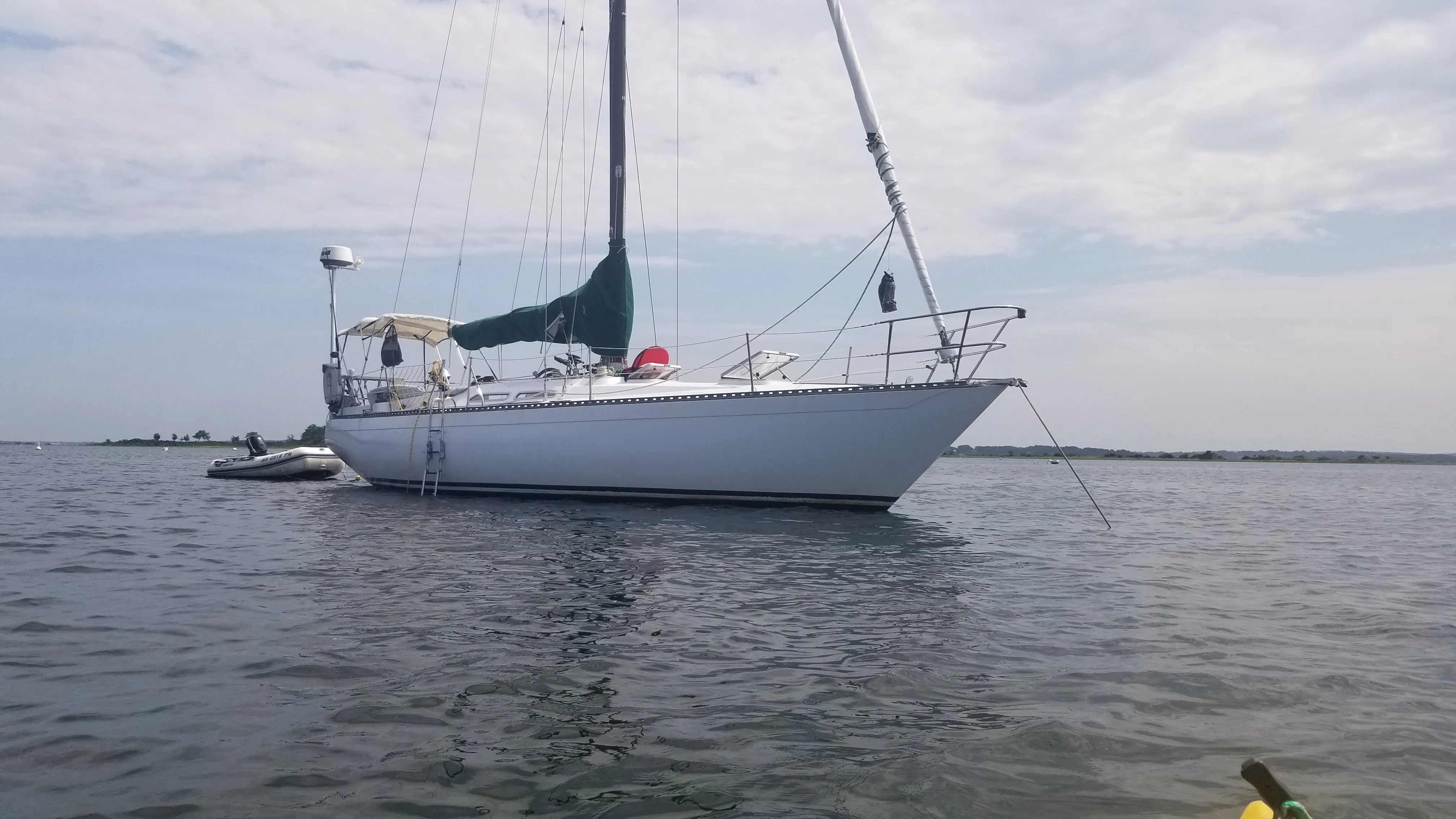 1974 Ericson 37 Bruce King cruiser under sail — Sterling, Massachusetts